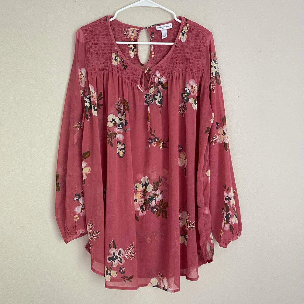 Women’s Maternity Chiffon Floral Blouse XL